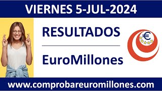 Resultado del sorteo EuroMillones del viernes 5 de julio de 2024 [upl. by Anirbak]