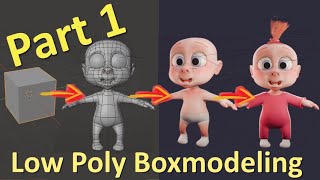 Blender Tutorial Low Poly Character Modeling Part 1  Head blendertutorial [upl. by Deaner620]