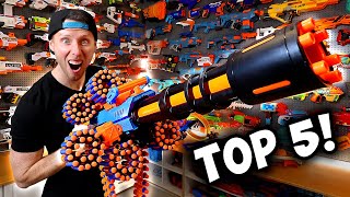 TOP 5 NERF GUNS [upl. by Greenleaf]