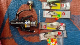 Yellow new fishing reel Spoons amp Spinner Daiwa Monoline  popup bol Anglerpm [upl. by Vivianne402]