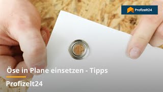 Öse in die Plane einstanzen  Tipps  Profizelt24 [upl. by Luce]