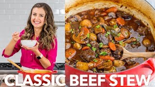 Classic Beef Stew Recipe For Dinner  Natashas Kitchen [upl. by Nossyla]