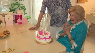 Local 10s Kristi Krueger speaks to supercentenarian from Broward County [upl. by Allwein]