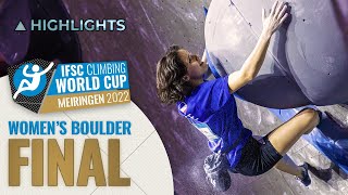 Womens Boulder final highlights  Meiringen 2022 [upl. by Krakow]