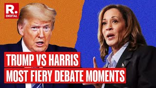 Trump and Harris Trade Blows Over Race Immigrants and Rally Sizes During A Tense Debate [upl. by Aramahs]