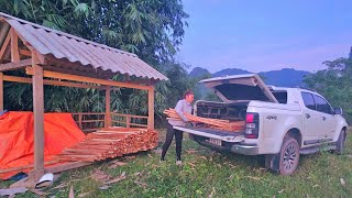 Material transportation process to prepare for the design of the hut railing  Visit sick mother [upl. by Dannon197]