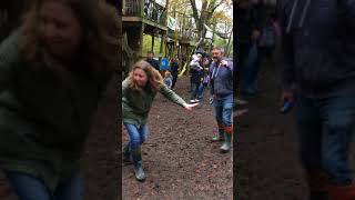 Parents dancing to drum nbass with child  Big Fish Little Fish family rave November 2017 [upl. by Anirdnajela883]