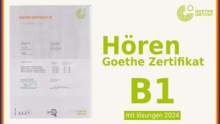 German B1 exam  Hören mit Lösungen  Prüfung  Goethe Zertifikat [upl. by Botnick]