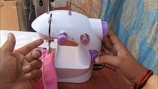 how to use mini sewing machine for beginners  mini silai machine chalane ka tarika [upl. by Hutchinson]