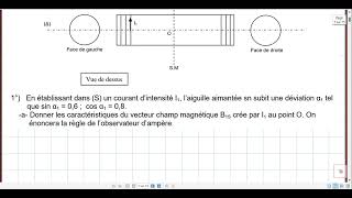 Correction exercice champ magnétique 3eme scientifique [upl. by Onitselec]