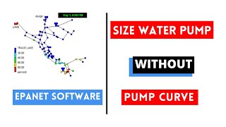 How to ModelSize Water Pump in EPANET Software Without Pump Curve  EPANET Tutorial [upl. by Tarrance39]