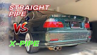 BMW E46 330CI Straight Pipe Vs XPipe Exhaust [upl. by Greene]