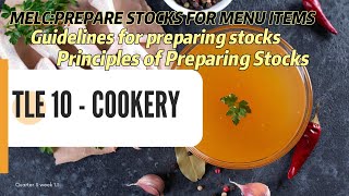 cooking PREPARE STOCKS FOR MENU ITEMS [upl. by Laiceps71]