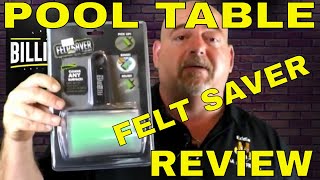 Pool table accessories Felt Saver Review [upl. by Ellek]