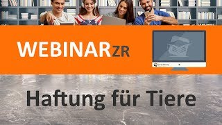 Haftung für Tiere Webinar ► juracademyde [upl. by Annazus]