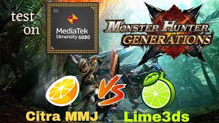 MH Generations  Citra MMJ amp Lime3ds Comparison  Mediatek Dimensity 6080 [upl. by Laenej556]