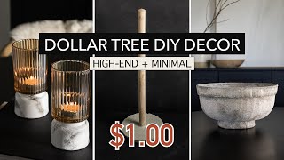 1 DIY Decor From Dollar Tree dupes from RH and Anthropologie  minimal and highend decor [upl. by Eissahc]