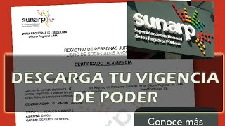 VIGENCIA DE PODER SUNARP EN LÍNEA 2024 Solicita así la vigencia poder por Internet [upl. by Meraree429]