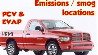 PCV EVAP canister purge valve Locations Dodge Ram [upl. by Rama]