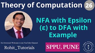 Lect26 NFA with Epsilon to DFA Conversion with Example  NFAε to DFA  Conversion of εNFA to DFA [upl. by Mukerji807]