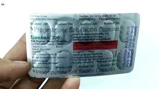 Susten 200 Capsule  Progesterone 200mg Soft Gelatin Capsules uses  Susten 200mg Capsule uses Dose [upl. by Jorin]