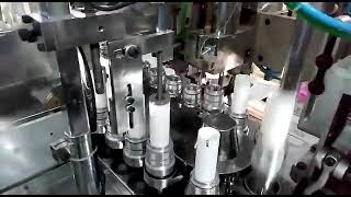 Automatic linear aluminium Tube filling sealing machine  Available on IndiaMART [upl. by Anhaj]