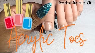 ACRYLIC TOES BEGINNER NAIL TECHS  BEETLES MANICURE KIT [upl. by Oicnanev]