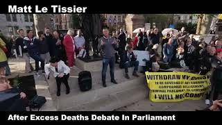 Matt Le Tissier Speech After Excess Deaths Debate In Parliament [upl. by Ynnos]