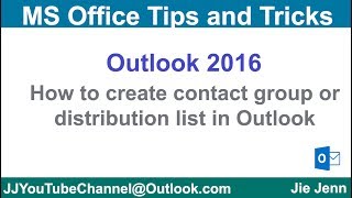 How to create a contact group distribution list in Outlook  Outlook Tutorial [upl. by Lundquist637]