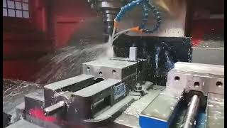 Machining aluminum held with mitee bite jaws [upl. by Eelyab]