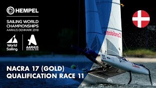 Full Nacra 17 Gold Fleet Qualification Race 11  Aarhus 2018 [upl. by Nyliret]