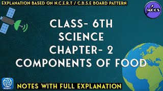 Class  6  Science  Chapter  2  Components of Food  Notes [upl. by Enialehs446]