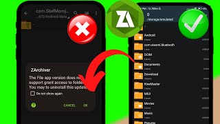 The Files app version does not support grant access to folders  OBB folder not showing  ZArchiver [upl. by Gilliette]