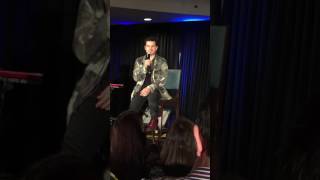 Michael Malarkey doing his Enzo accent TVDDC 2016 [upl. by Eilyk]