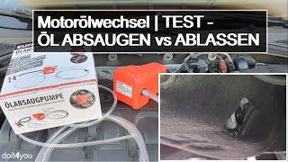 Motorölwechsel  TEST – ÖL ABSAUGEN vs ABLASSEN [upl. by Trinatte]