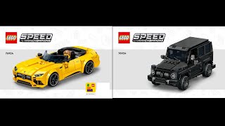 LEGO Instructions  Speed Champions  76924  MercedesAMG G 63 amp MercedesAMG SL 63  Mercedes [upl. by Nysilla]