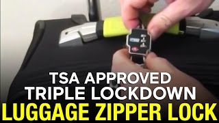 TSA Triple Lockdown Luggage Zipper Lock [upl. by Kruger35]