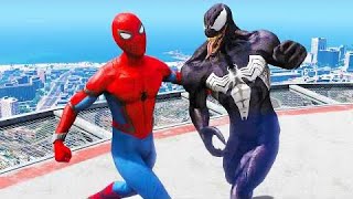 Spiderman Vs Venom  GTA 5 MODS [upl. by Delija]