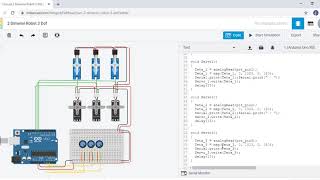 Tinkercad Simulasi 2 dan 3 DOF Robot Planar [upl. by Naivaf]