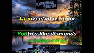 FOREVER YOUNG  ALPHAVILLE KARAOKE ingles y español cover [upl. by Aihseyt]