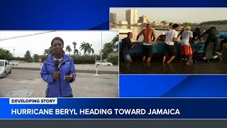 Hurricane Beryl set to make landfall in Jamaica as powerful Category 4 storm [upl. by Aneehsram]