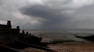 Strange sounds in cloud skies over sea on beach storm harp 2014 [upl. by Dannica]