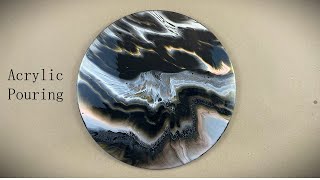 DecoArt ReadytoPour Acrylic Pouring Round Painting [upl. by Ajup]