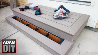 How to Build Porch Steps  Composite Decking [upl. by Morey303]