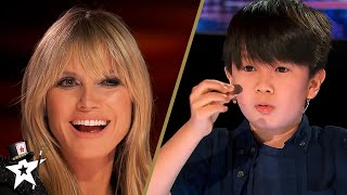 AMAZING Kid Magician Impresses Judges on Americas Got Talent [upl. by Zilef]