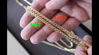 18kt vs 14kt FRANCO CHAINS [upl. by Dragon248]