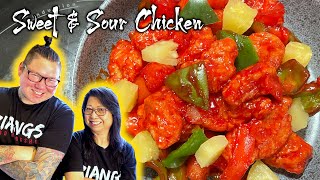 CHINESE CHEFS Cook SWEET and SOUR Chicken Modern version Mum and Son professional chefs [upl. by Soren]