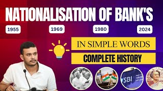 Nationalization of Banks in India  Banking System in India  Banking History  Indian Economy [upl. by Nywloc]