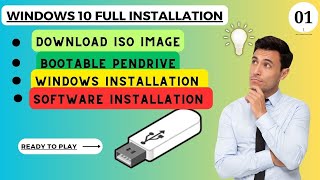 How To Install Windows10 From USB Flash DrivePendrive Full StepByStep Guide No step Skip  2024 [upl. by Nahtanod]