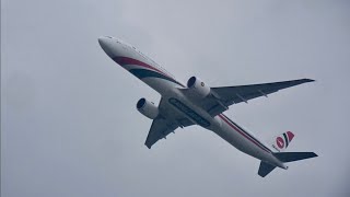 Biman Bangladesh Airlines Boeing 777300ER taking off from Dhaka Airport [upl. by Rodama]